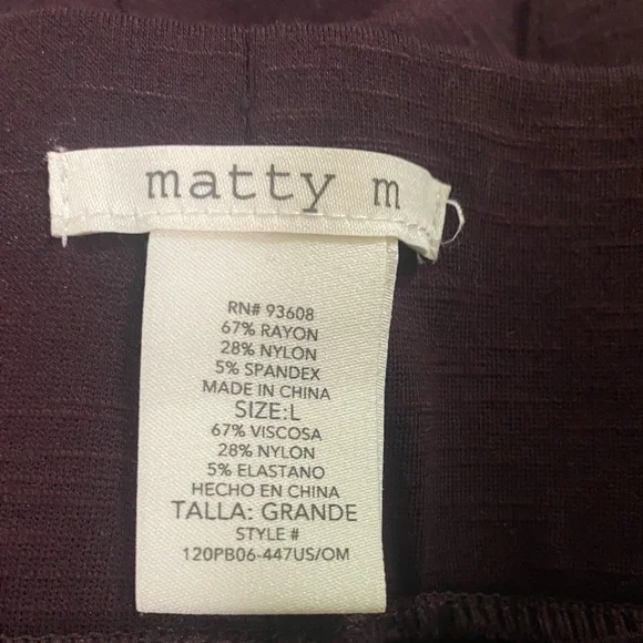 High-Waisted Women's Dark Wine Leggings - Picture 7 of 7